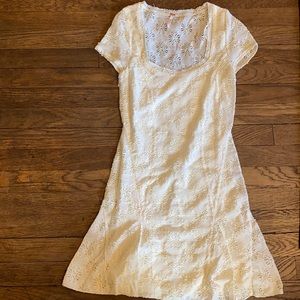Women’s Free people mini lace short sleeve dress.